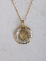 Refine metal Coin Pendant Necklace 52