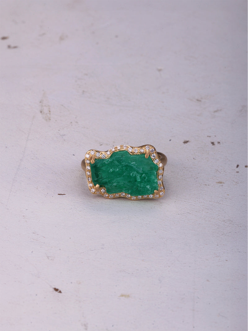 【路面店/ONLINE限定】EMERALD RING rke064oak