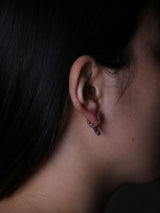 【NEW 路面店/ONLINE限定】空間ピアス  一点物のルビーver.　pcr021oak
