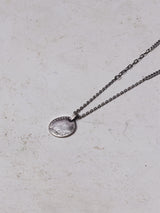 Refine metal Coin Pendant Necklace sv10
