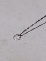 Refine metal Coin Pendant Necklace sv9