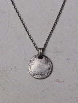 Refine metal Coin Pendant Necklace sv10