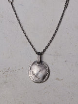 Refine metal Coin Pendant Necklace sv11